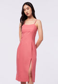 Strappy Midi Dress with Back Smock Details