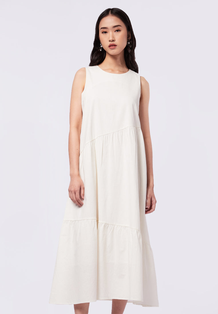 Sleeveless Maxi Dress with Tier Details