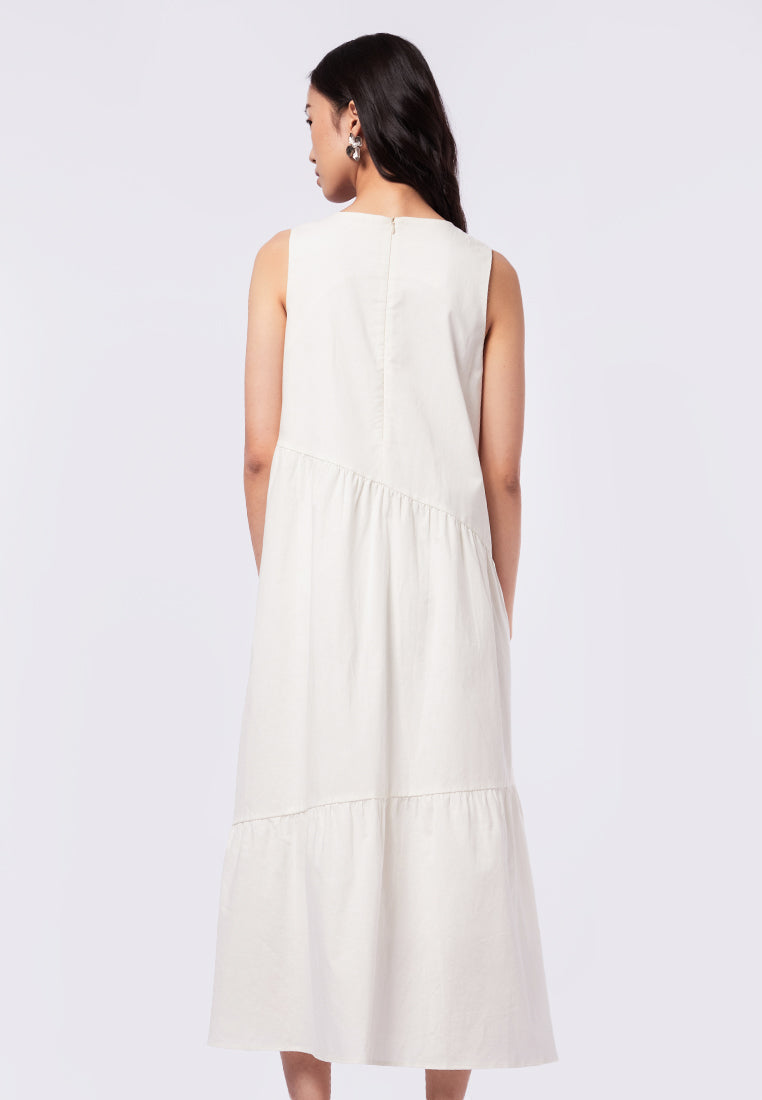 Sleeveless Maxi Dress with Tier Details