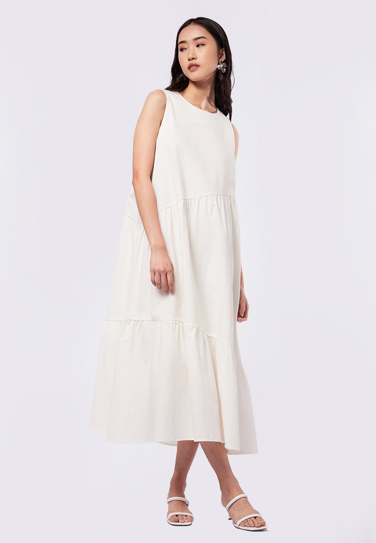 Sleeveless Maxi Dress with Tier Details