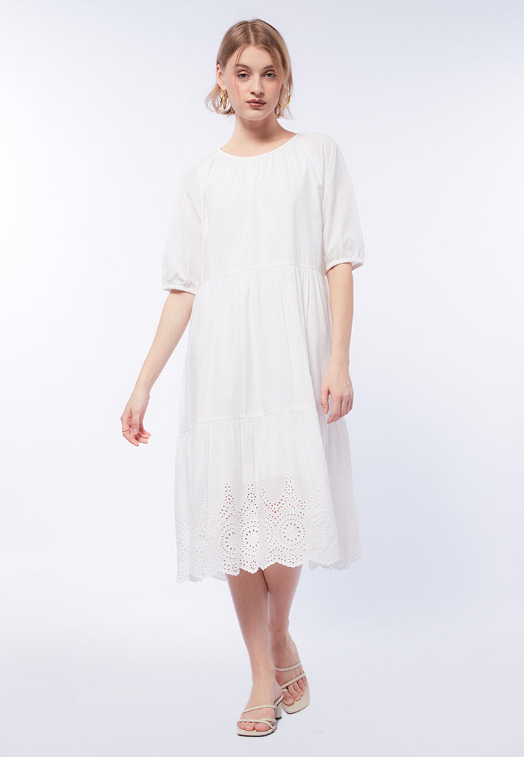 Round Neck Loose Midi Dress