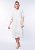Round Neck Loose Midi Dress