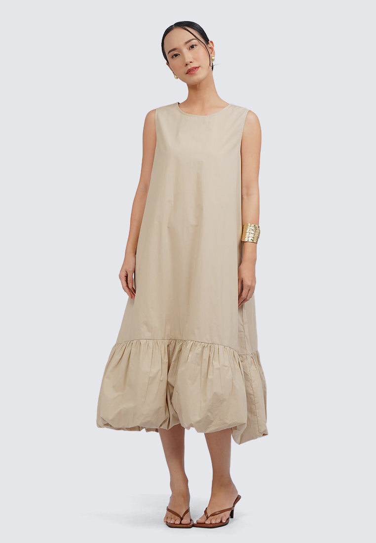 Sleeveless Balloon Midi Dress