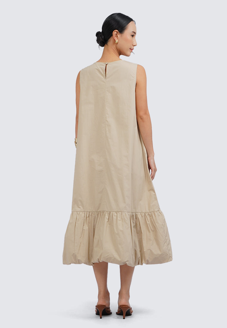 Sleeveless Balloon Midi Dress