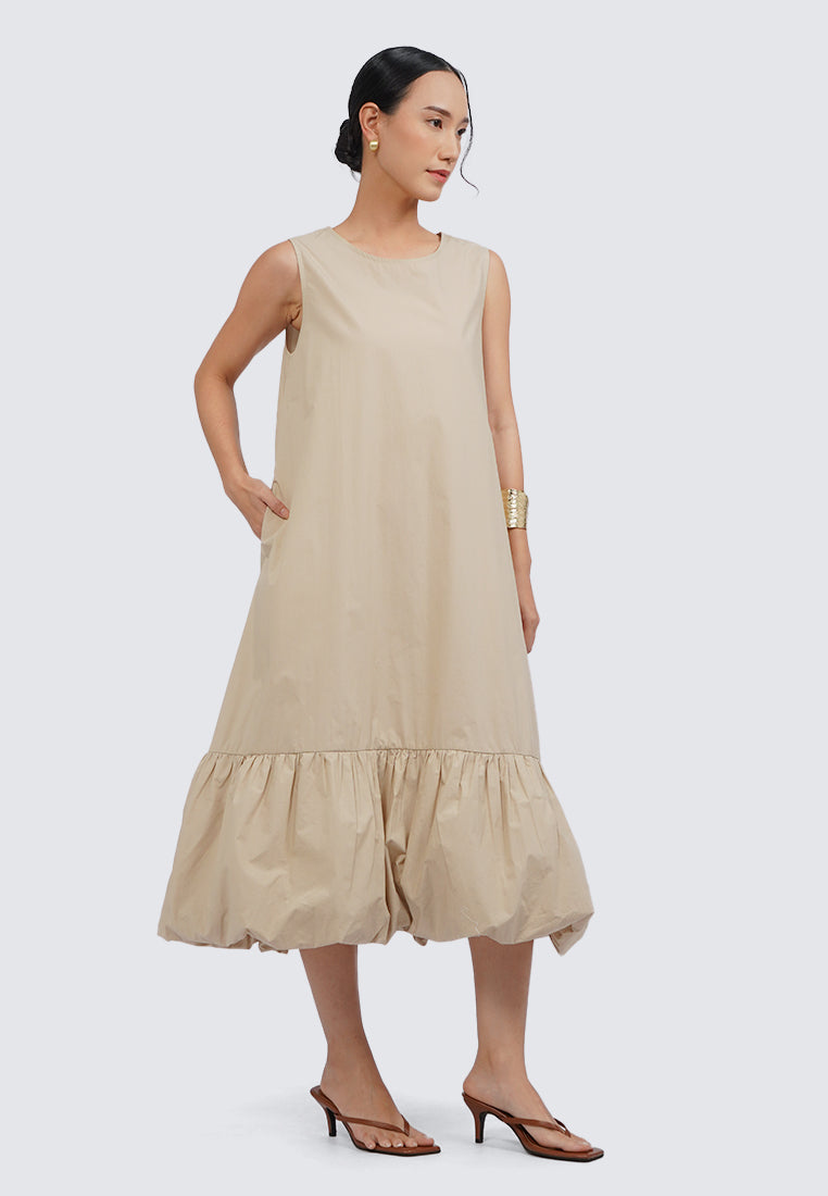 Sleeveless Balloon Midi Dress
