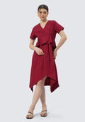 V-neck Midi Dress