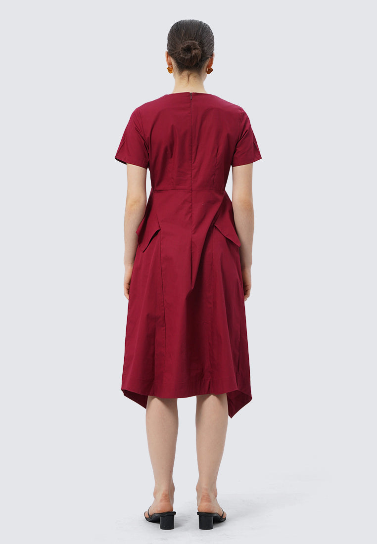V-neck Midi Dress
