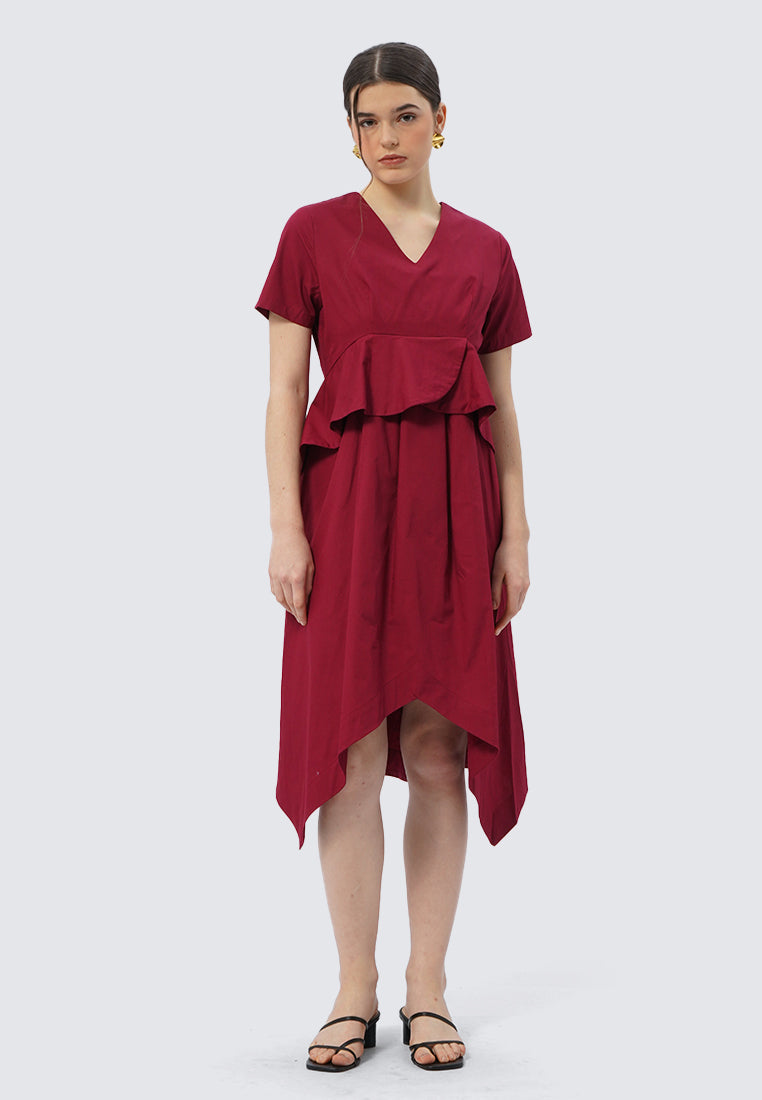 V-neck Midi Dress