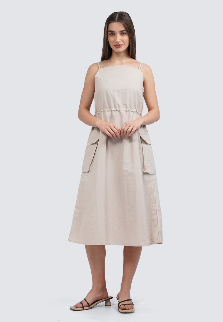 Parachute Sleeveless Midi Dress