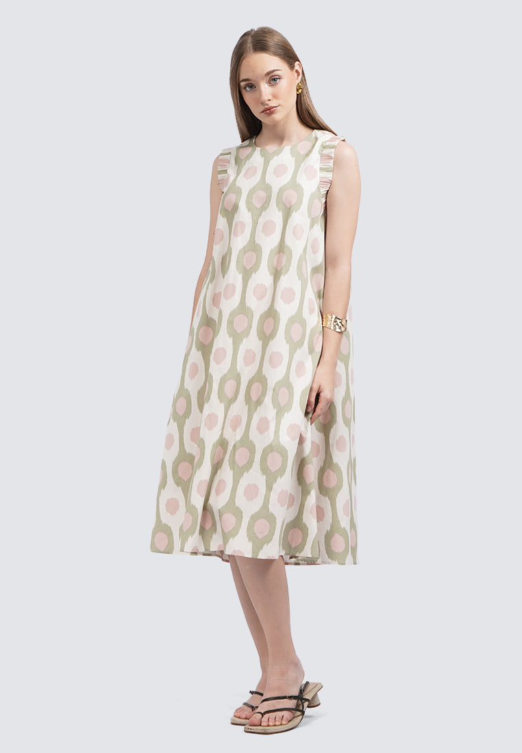 Sleeveless Printed Midi Dress