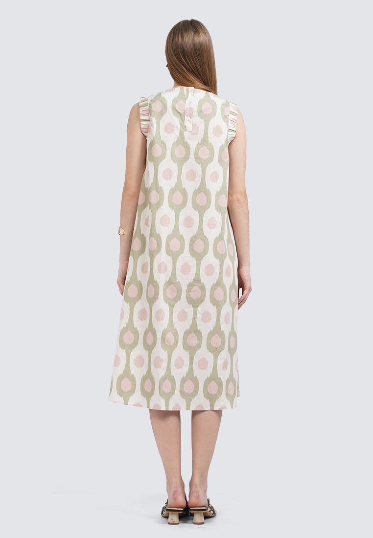 Sleeveless Printed Midi Dress