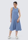 Round Neck Sleeveless Midi Dress