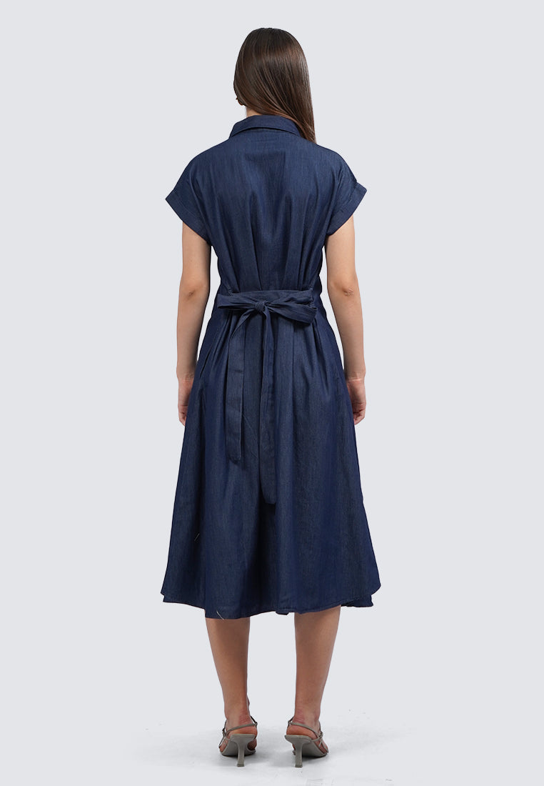 Short Sleeve Midi Shirt Dress