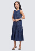 Sleeveless Tiered Midi Dress