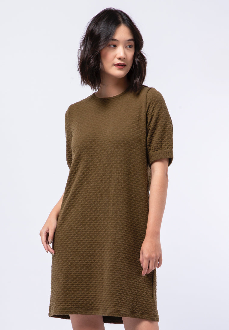 Textured Knit Short Dress