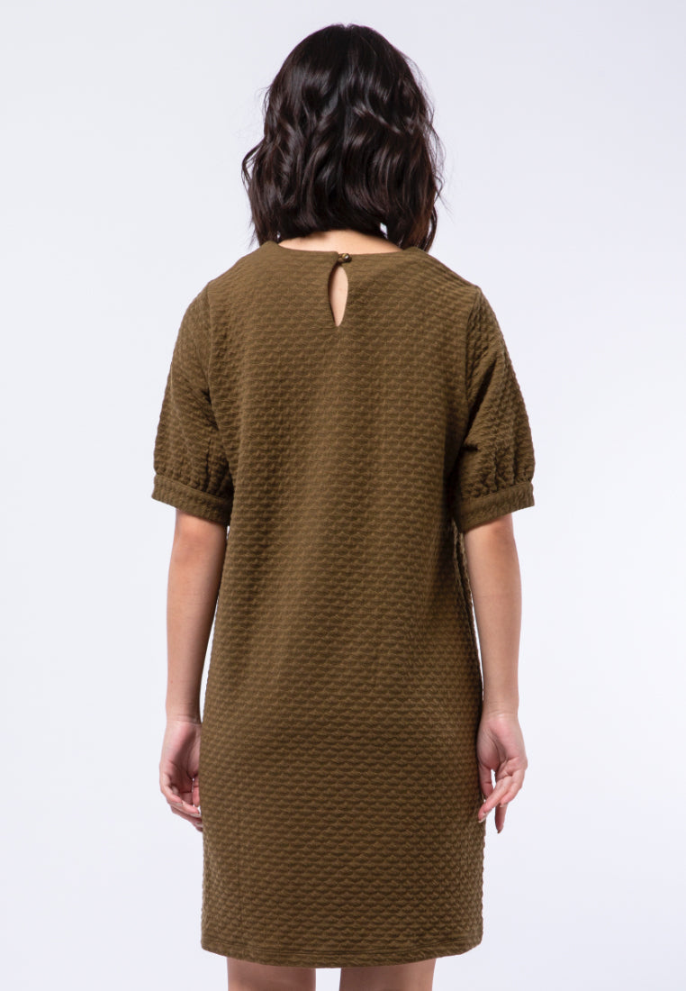 Textured Knit Short Dress