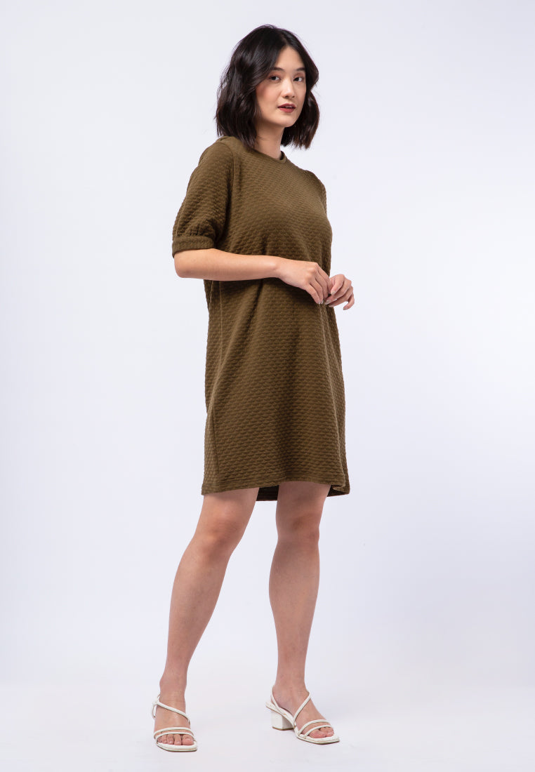 Textured Knit Short Dress