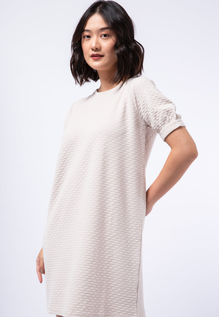 Textured Knit Short Dress