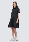 Pleated Hem Mini Dress