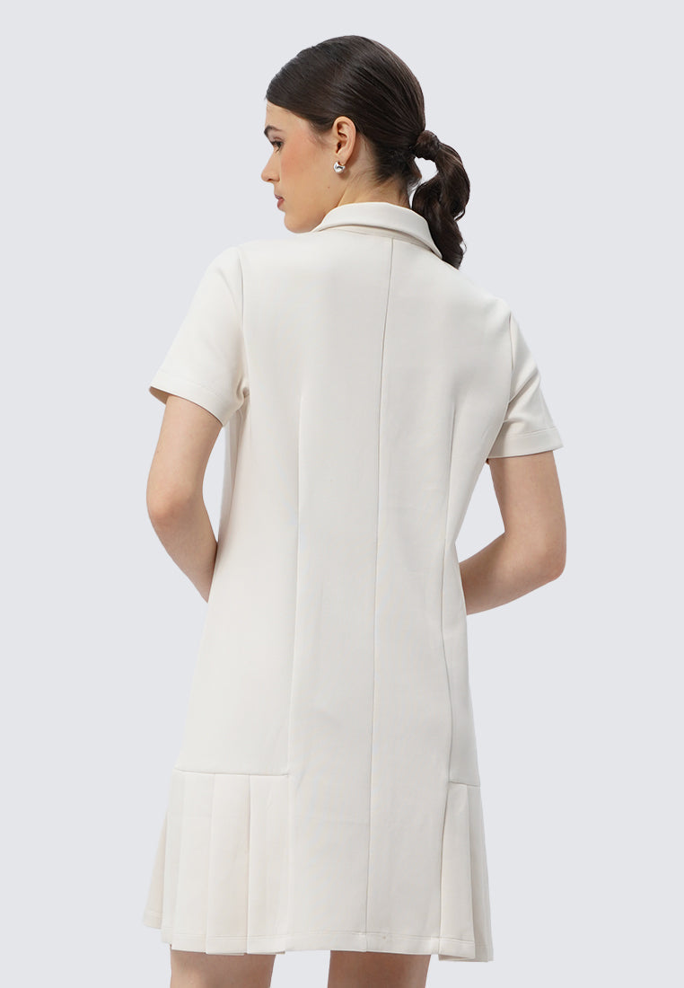 Collared Short Sleeve Mini Dress