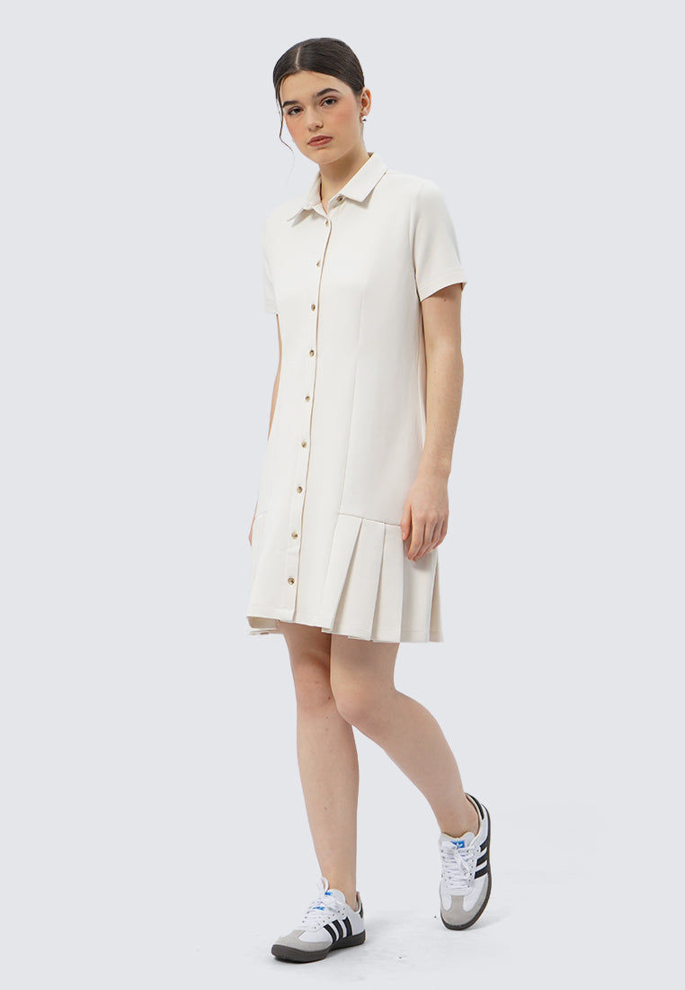 Collared Short Sleeve Mini Dress