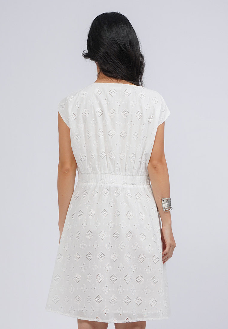 V-Neck Sleeveless Mini Dress