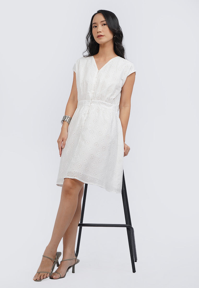 V-Neck Sleeveless Mini Dress
