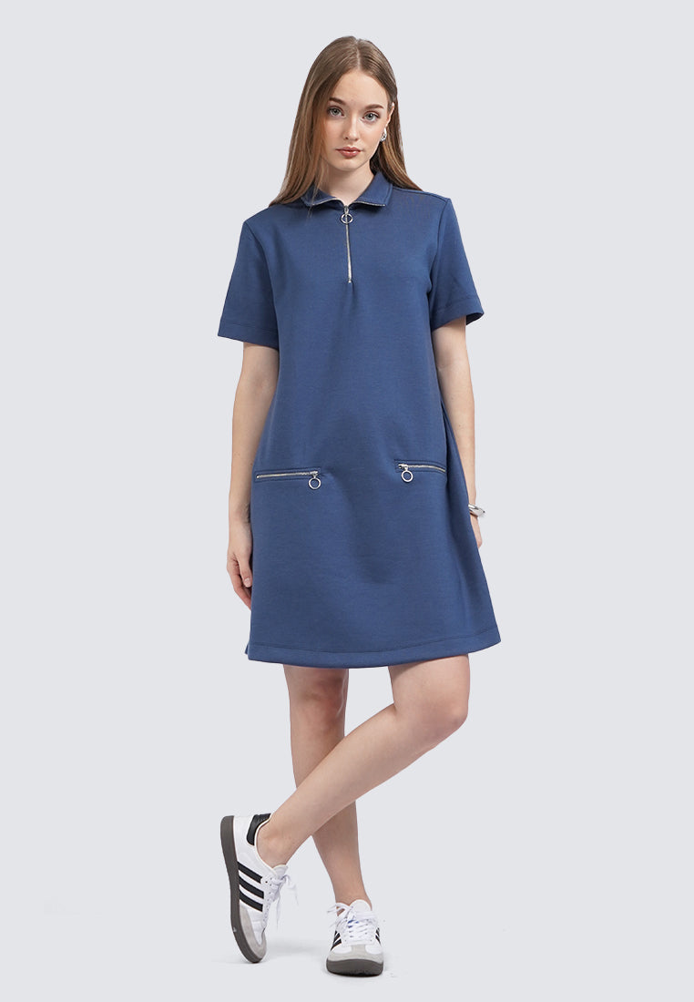 Mini Dress with Zipper Details