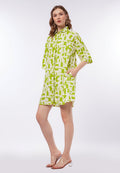 Printed Mini Shirt Dress