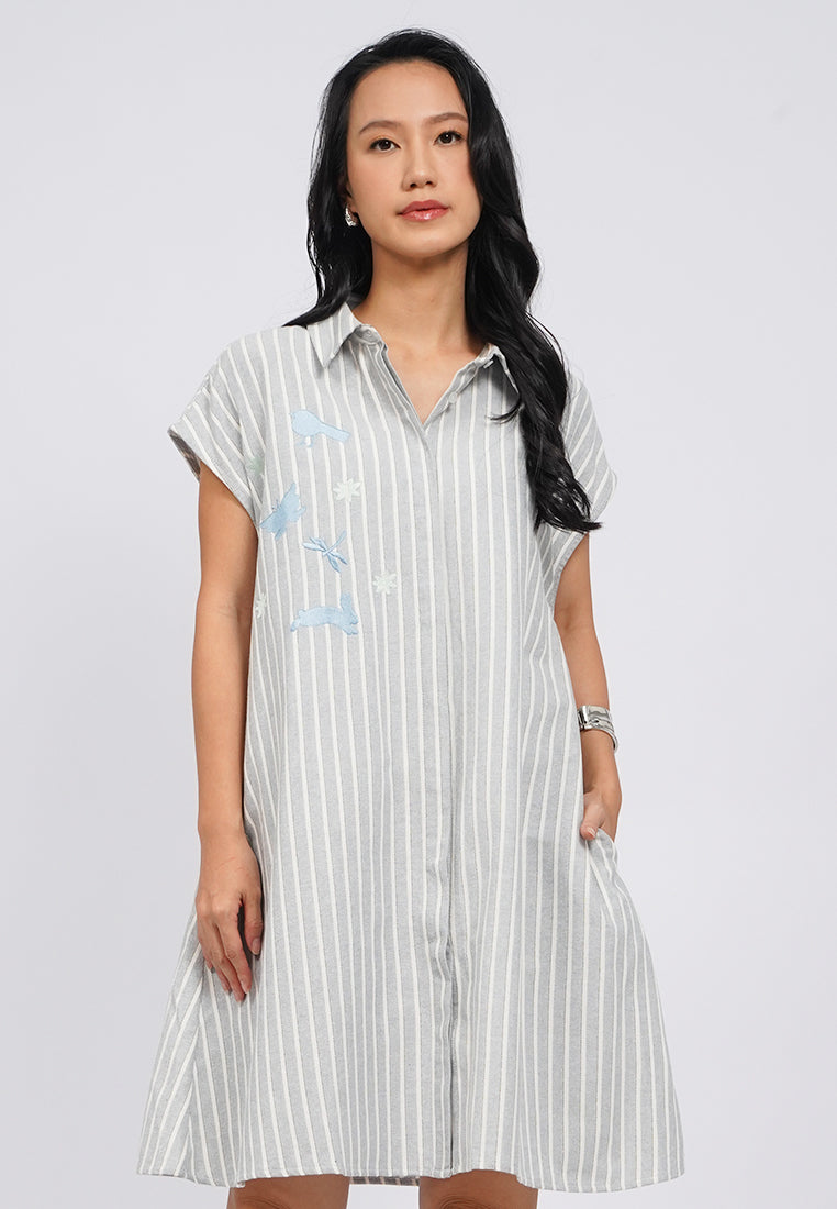 et cetera X Massicot Stripes Mini Dress