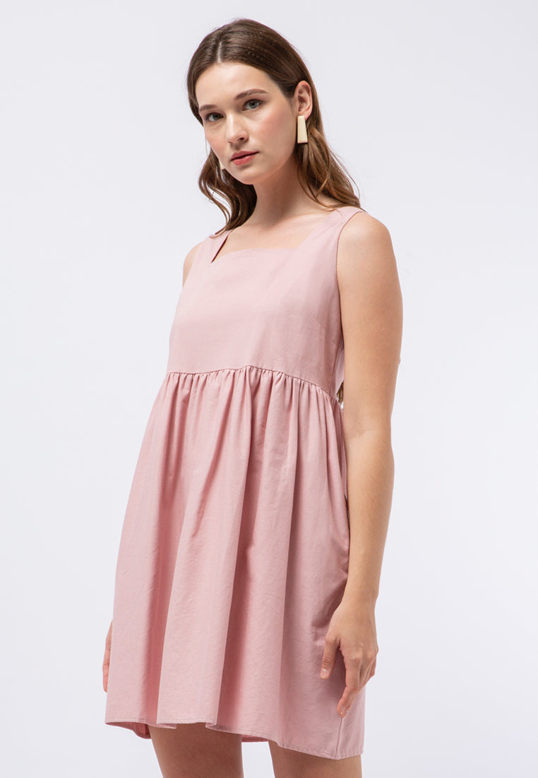 Square Neck Short Dress