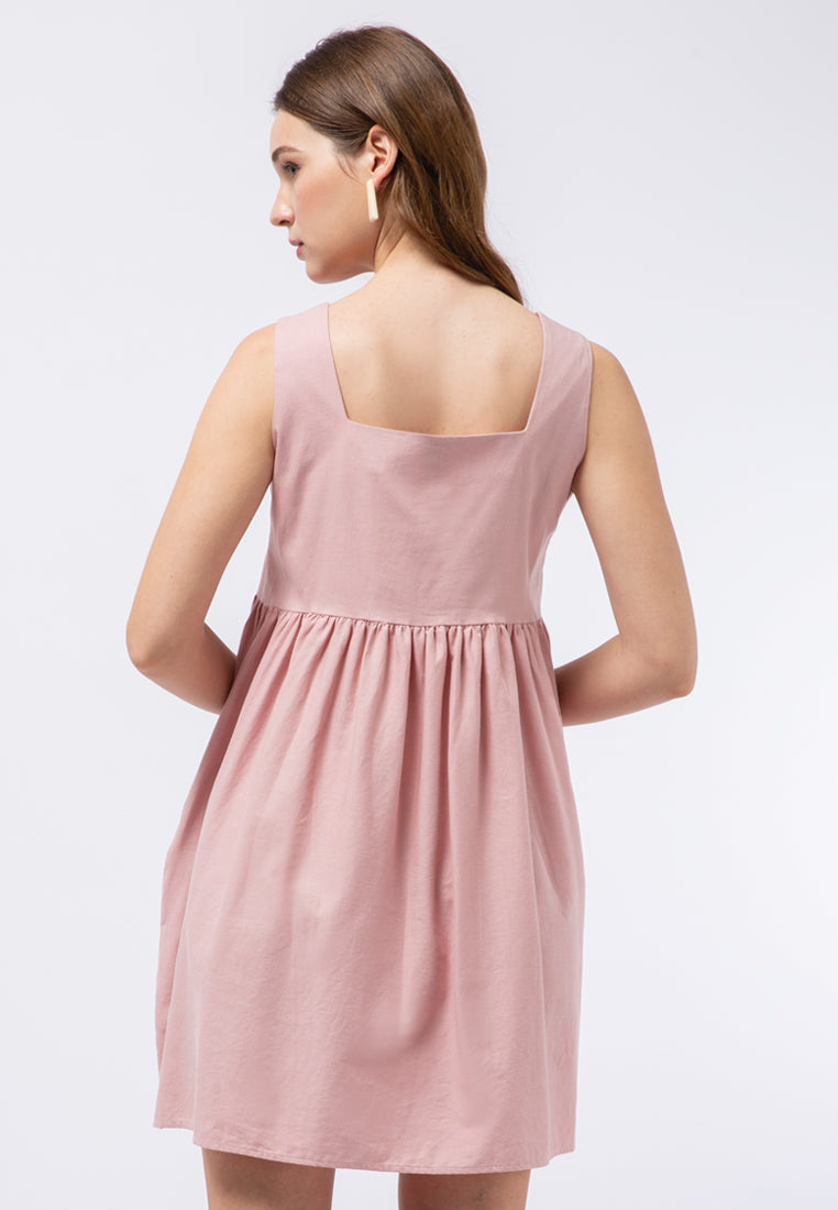 Square Neck Short Dress