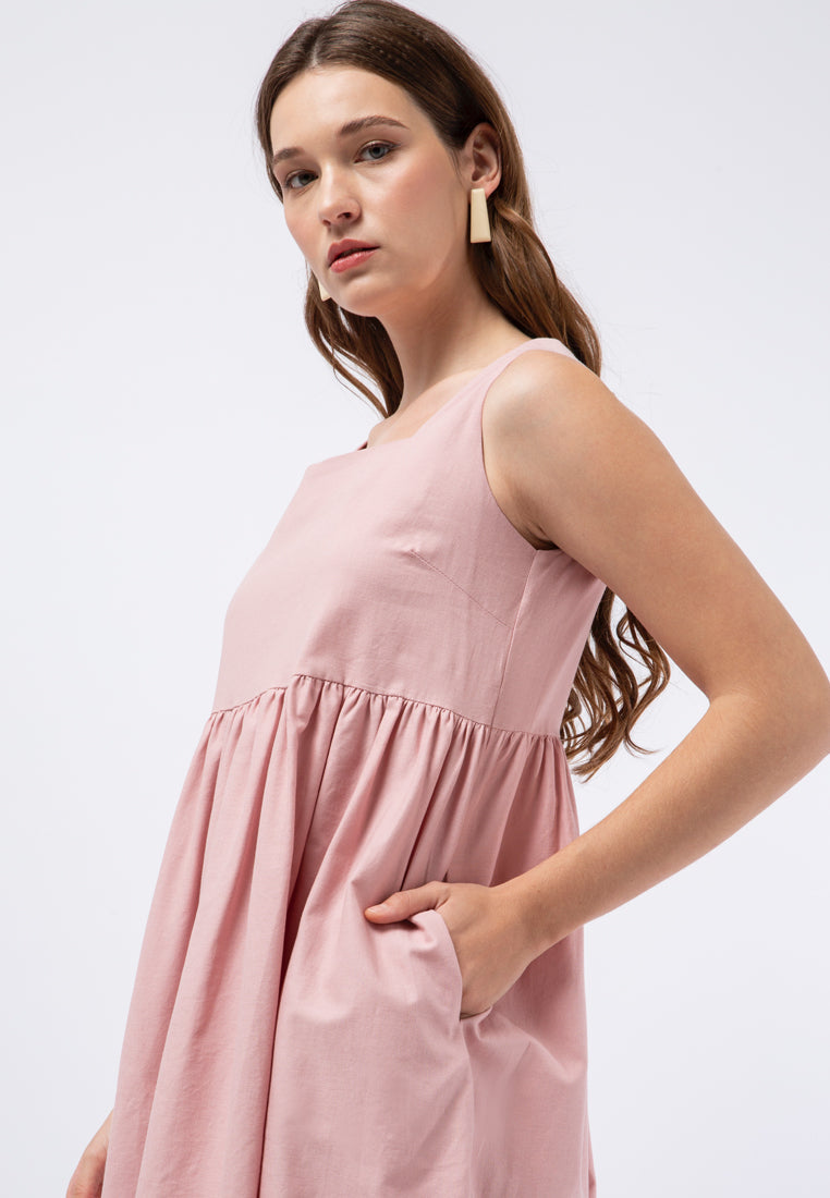 Square Neck Short Dress