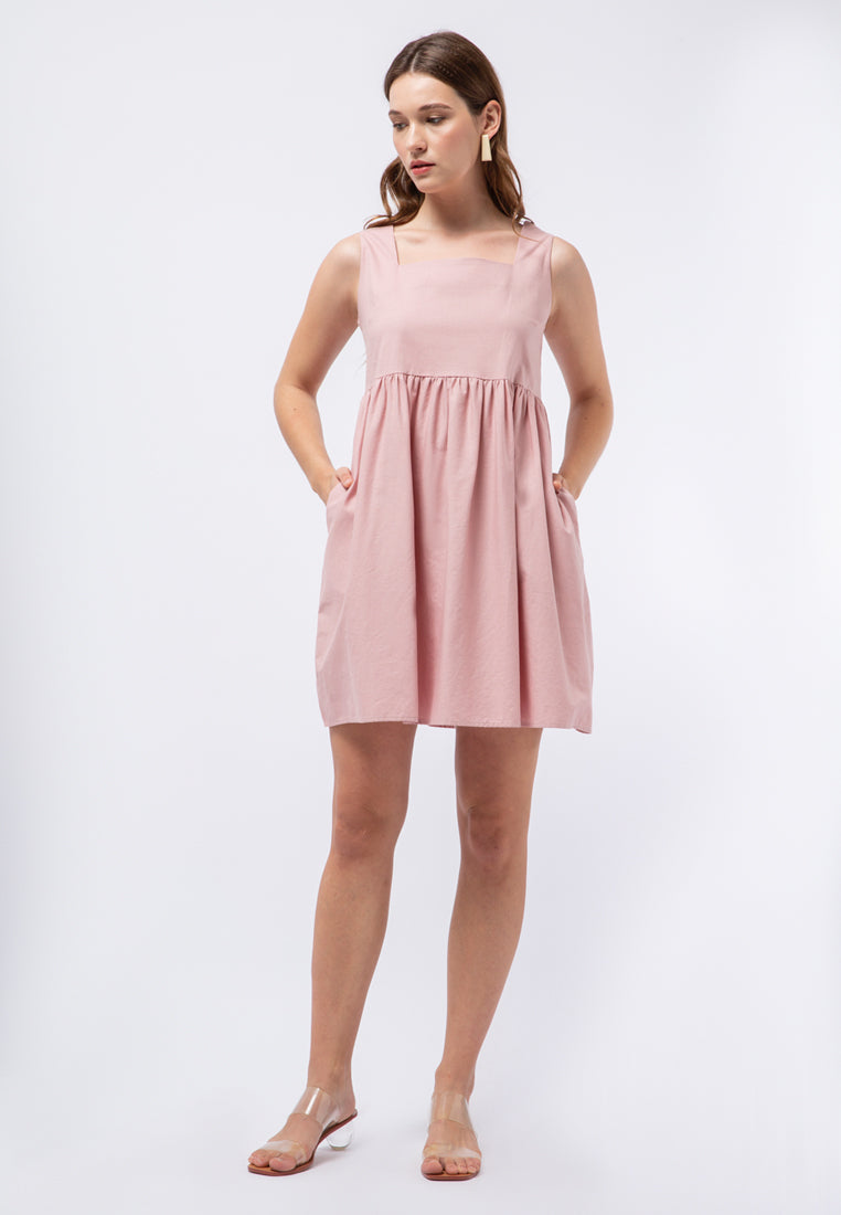 Square Neck Short Dress