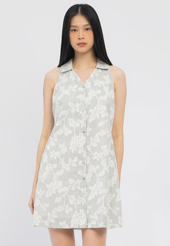 Printed Sleeveless Mini Dress