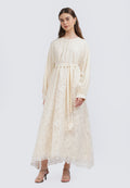 Balloon Sleeves Maxi Dress
