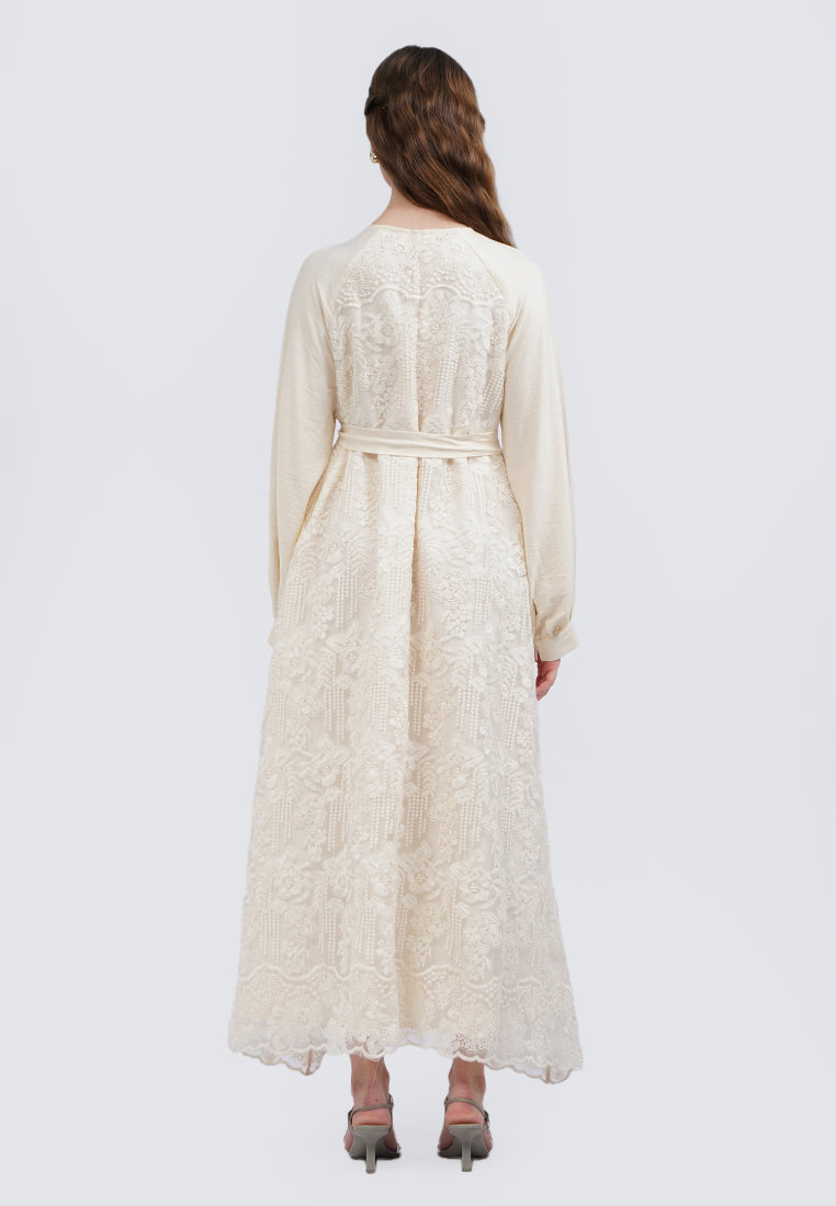 Balloon Sleeves Maxi Dress
