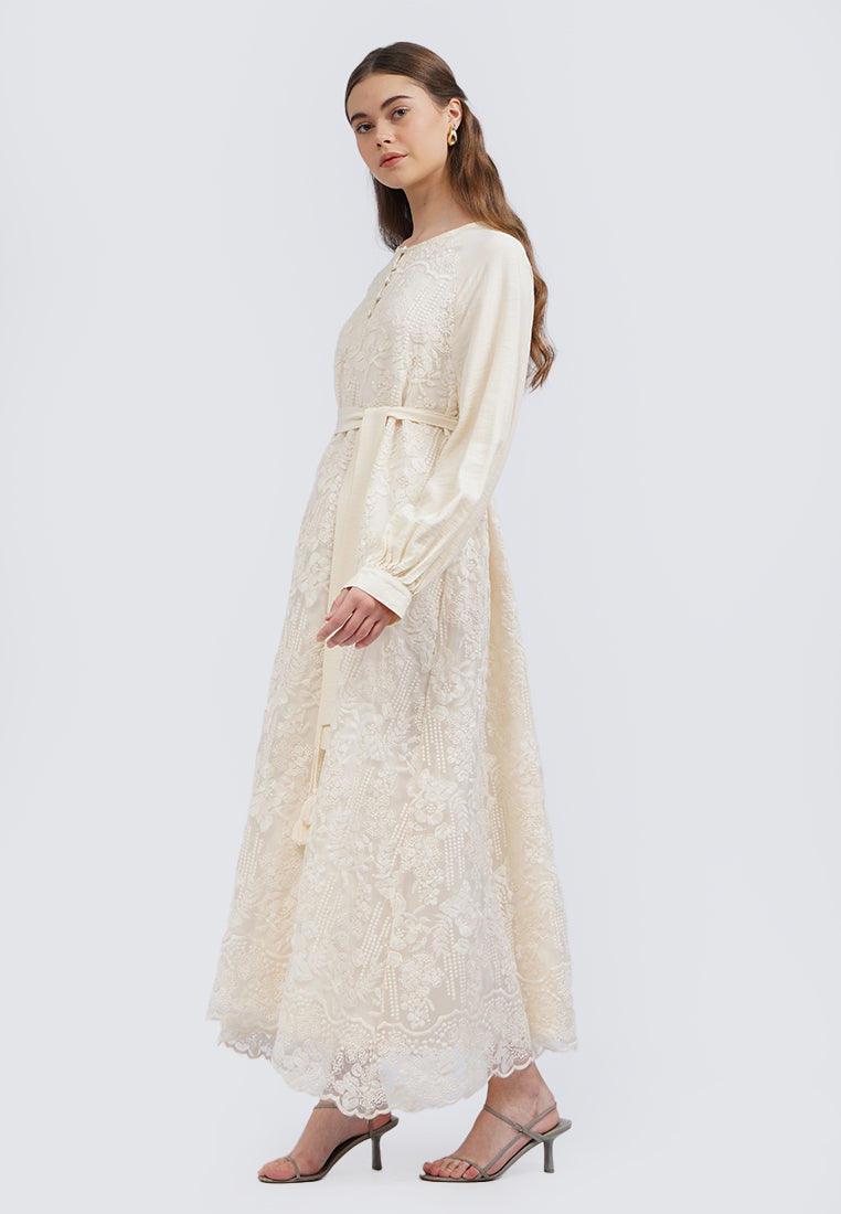 Balloon Sleeves Maxi Dress