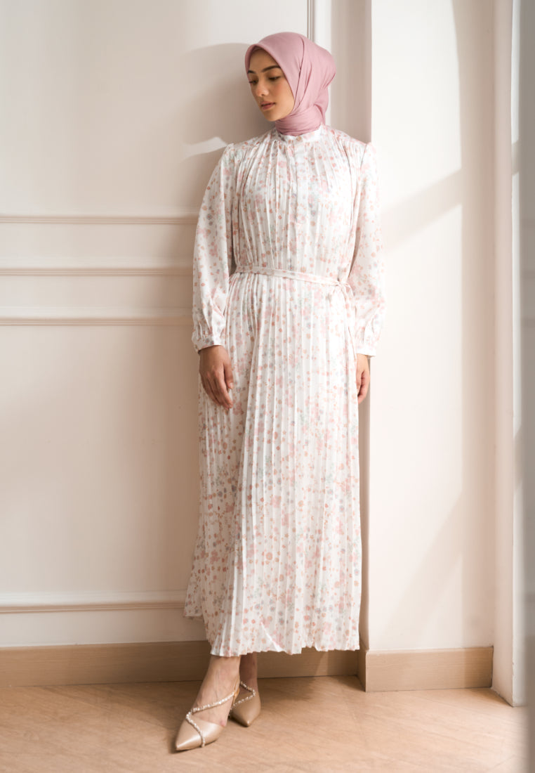 Printed Pleats Maxi Dress Citra Kirana for et cetera