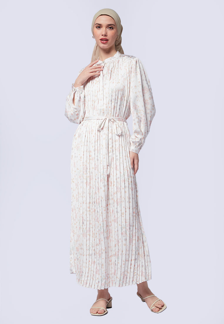 Printed Pleats Maxi Dress Citra Kirana for et cetera