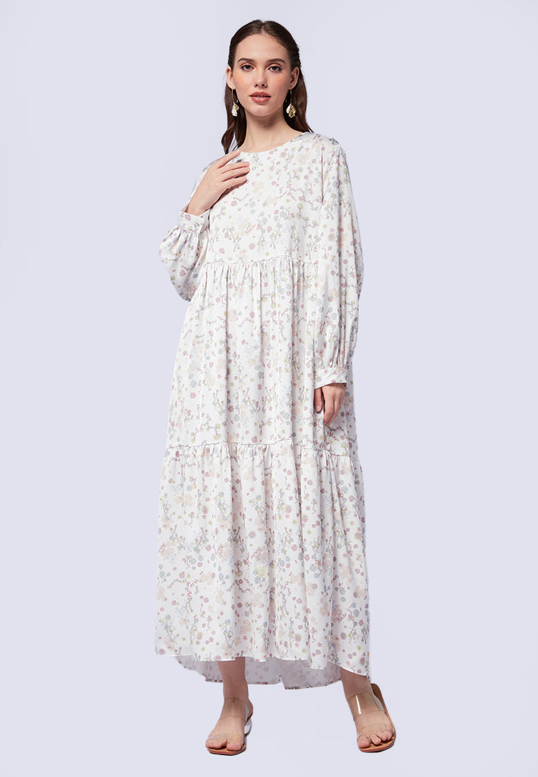 Printed Maxi Tiered Dress Citra Kirana for et cetera
