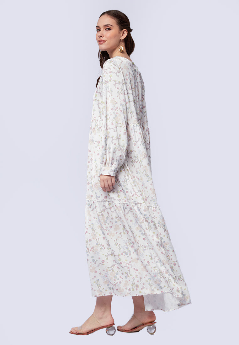 Printed Maxi Tiered Dress Citra Kirana for et cetera