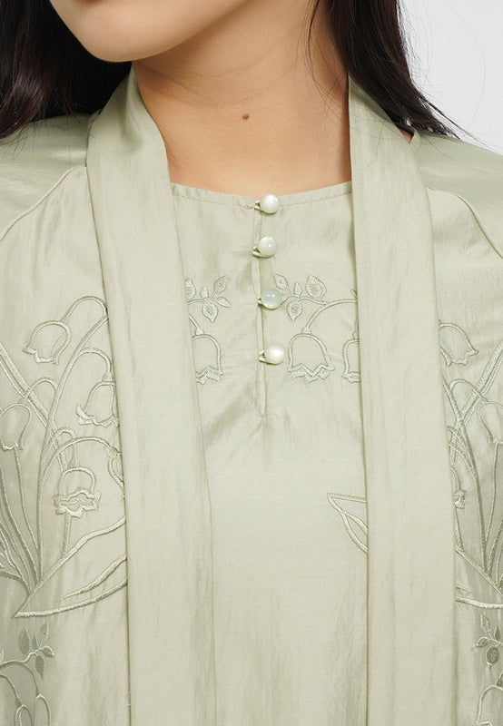 Puff Sleeves Gamis with Tassel