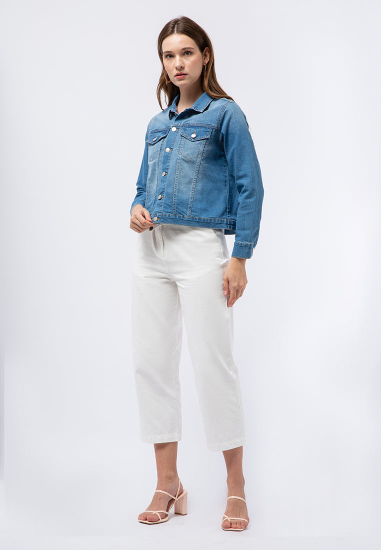 Regular Fit Shrunken Trucker Jacket