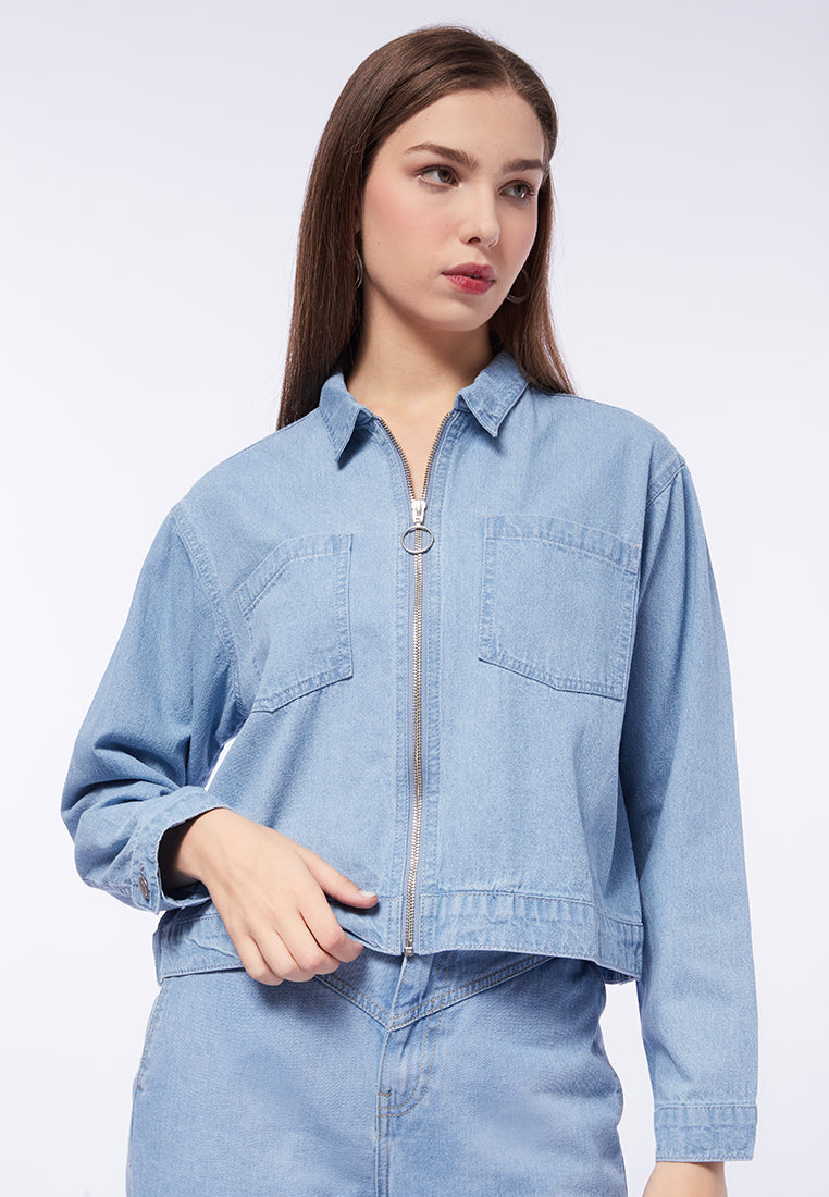 Zipped Denim Jacket