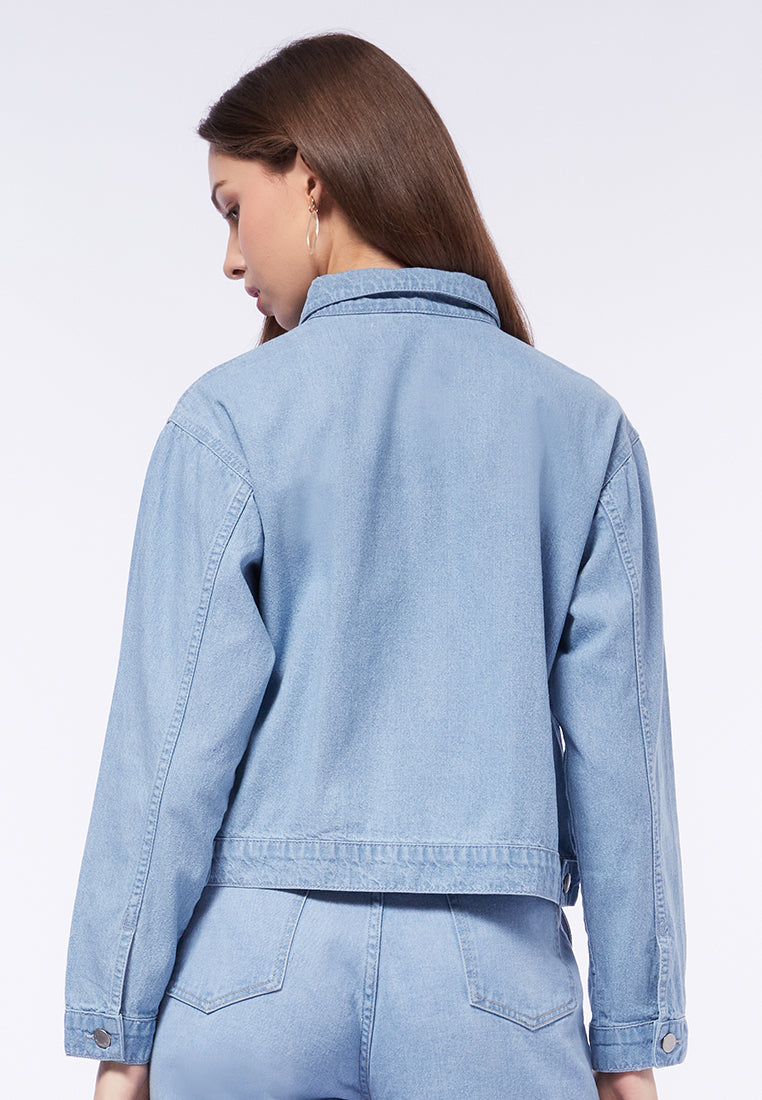 Zipped Denim Jacket
