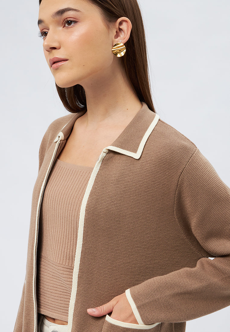 Long Sleeve Knit Jacket