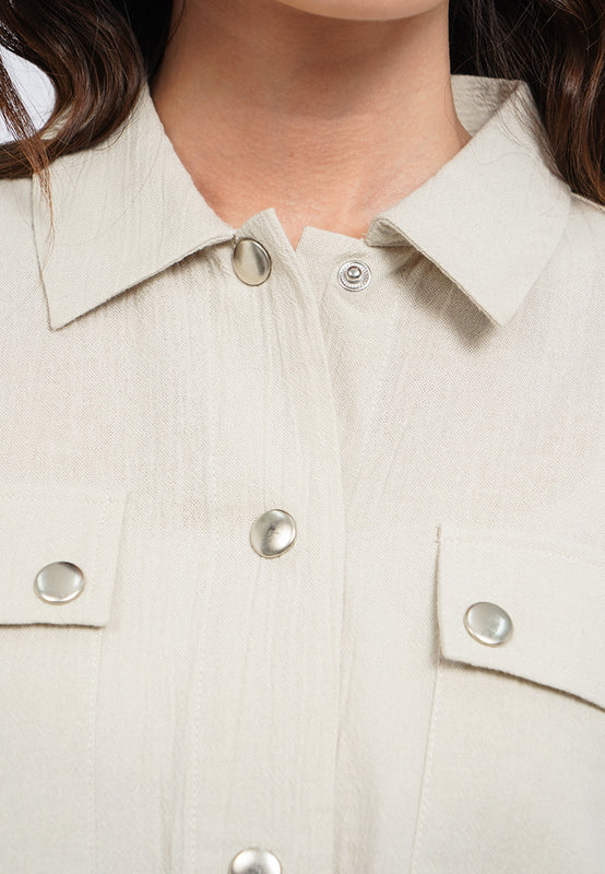 Rolled Up Sleeve Crop Jacket