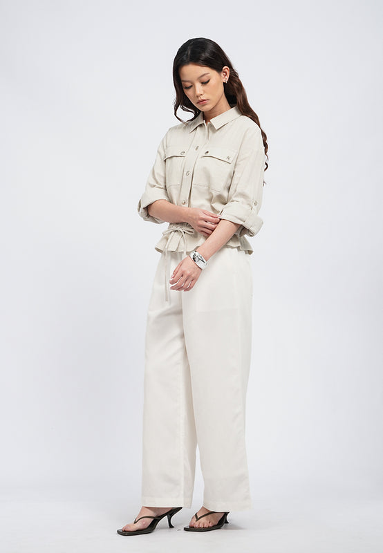Rolled Up Sleeve Crop Jacket