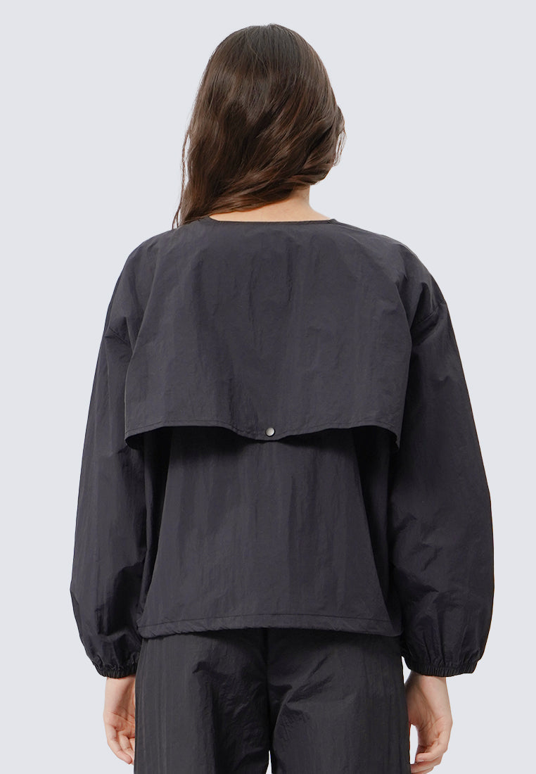 Long Sleeve Top with Drawstring Waist